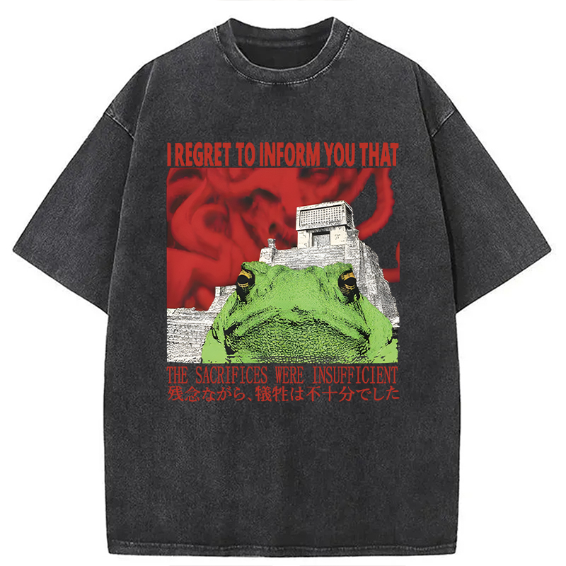 Modecanvas The Vibe is Very Off DTG Printing Washed T-Shirt