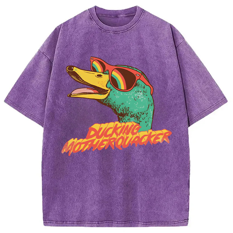 Modecanvas Ducking Motherquacker DTG Printing Washed T-Shirt