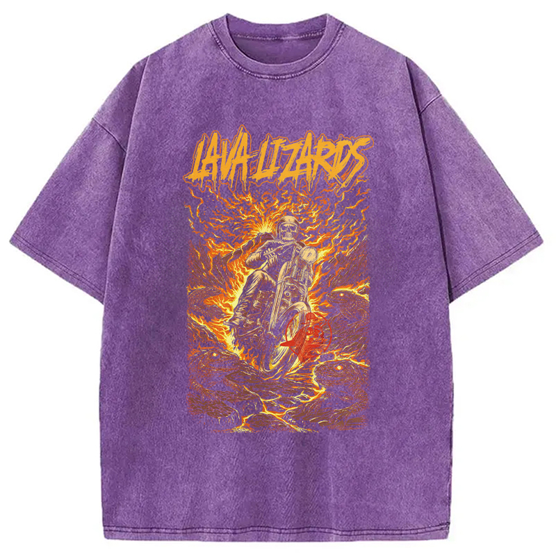 Modecanvas Lava Lizards DTG Printing Washed T-Shirt
