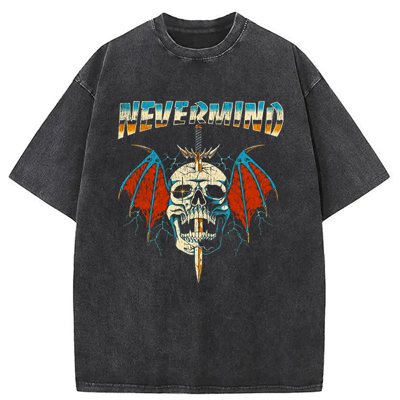 Modecanvas Nevermind DTG Printing Washed T-Shirt