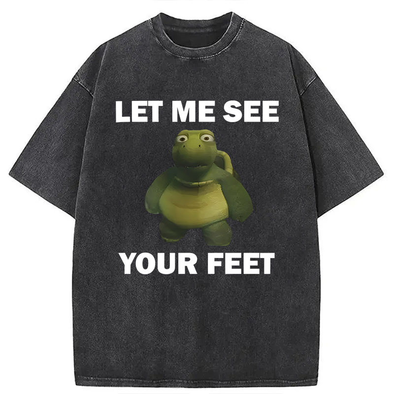Modecanvas Let Me See Your Feet DTG Printing Washed T-Shirt