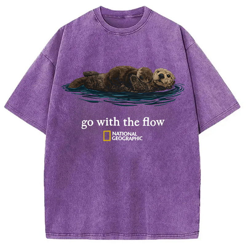 Modecanvas Go With The Flow DTG Printing Washed T-Shirt