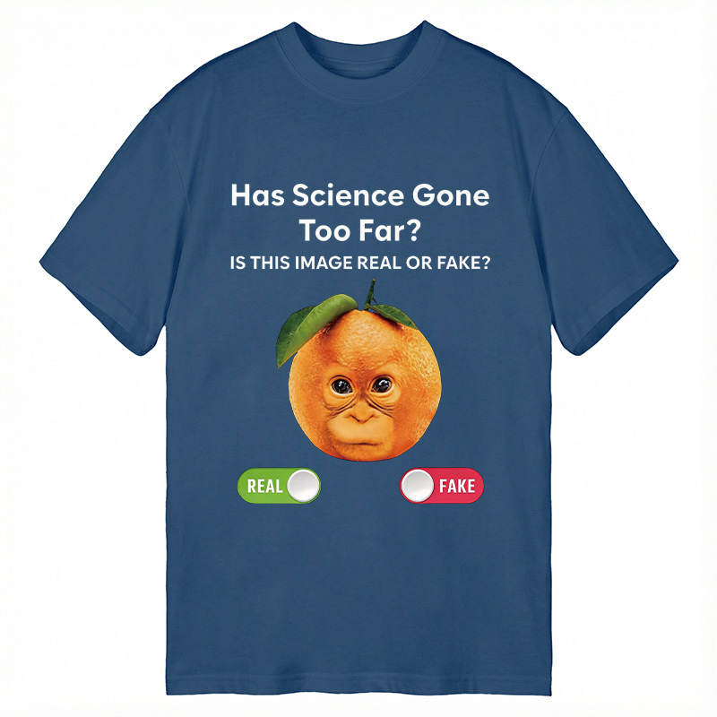Modecanvas Has Science Gone Too Far Orange Monkey DTG Printing Classic T-Shirt-modecanvas