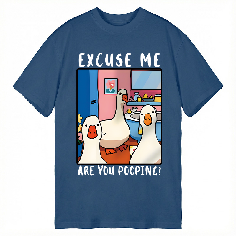 Modecanvas Excuse Me Duck Meme DTG Printing Classic T-Shirt-modecanvas
