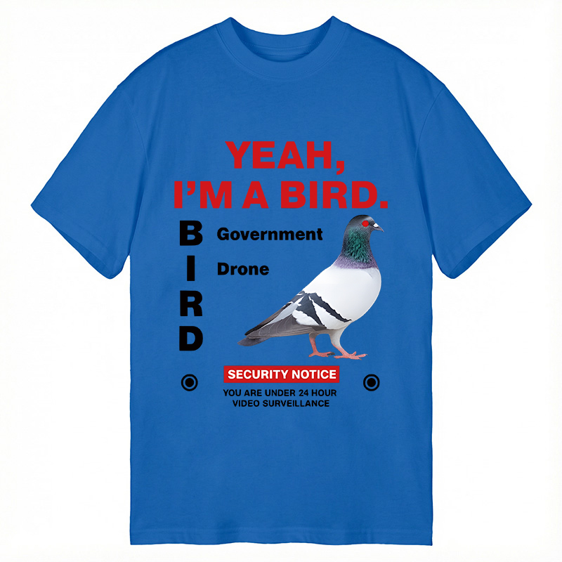Modecanvas Government Funny Pigeon Puns DTG Printing Classic T-Shirt-modecanvas