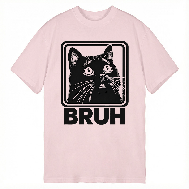 Modecanvas BRUH Cat DTG Printing Classic T-Shirt-modecanvas
