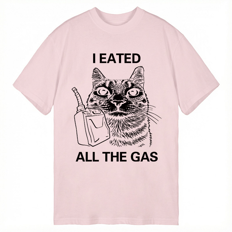 Modecanvas I Eated All The Gas Funny Cat Meme DTG Printing Classic T-Shirt-modecanvas
