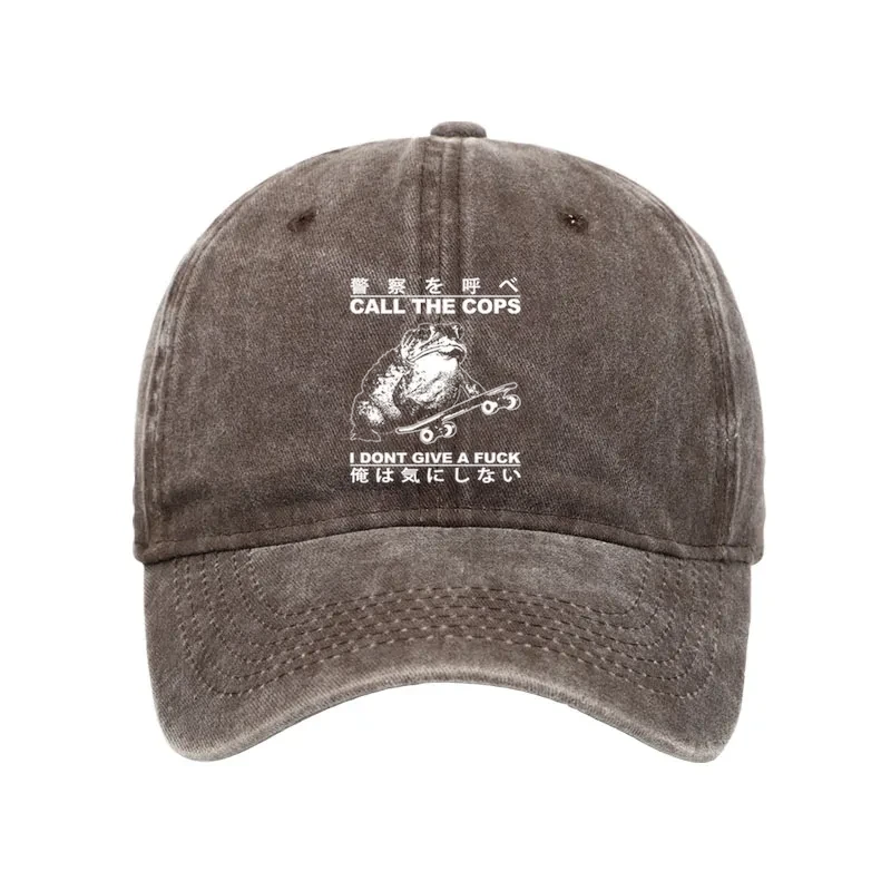 Modecanvas I Don't Care Washed Cap-modecanvas