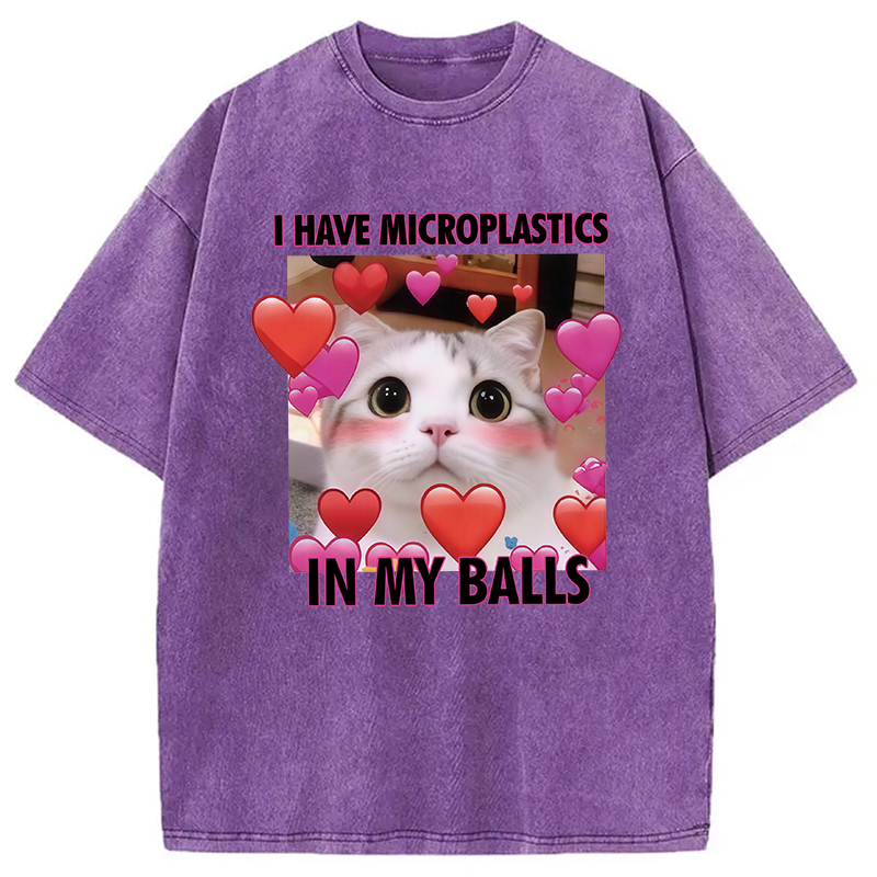 Modecanvas  I Have Microplastics in my Balls Vintage Washed T-Shirt