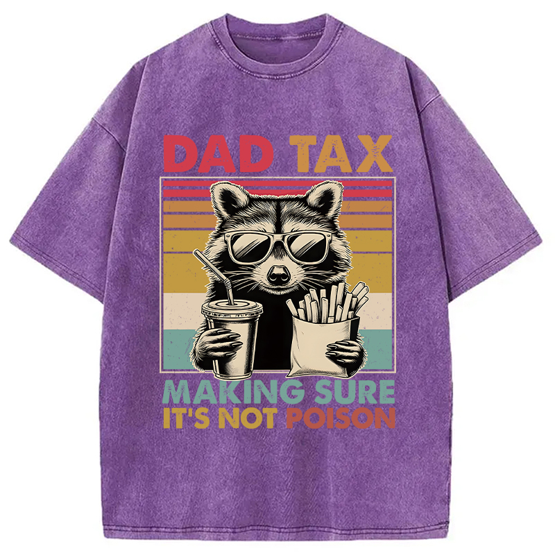 Modecanvas Dad Tax Raccoon DTG Printing Washed T-Shirt
