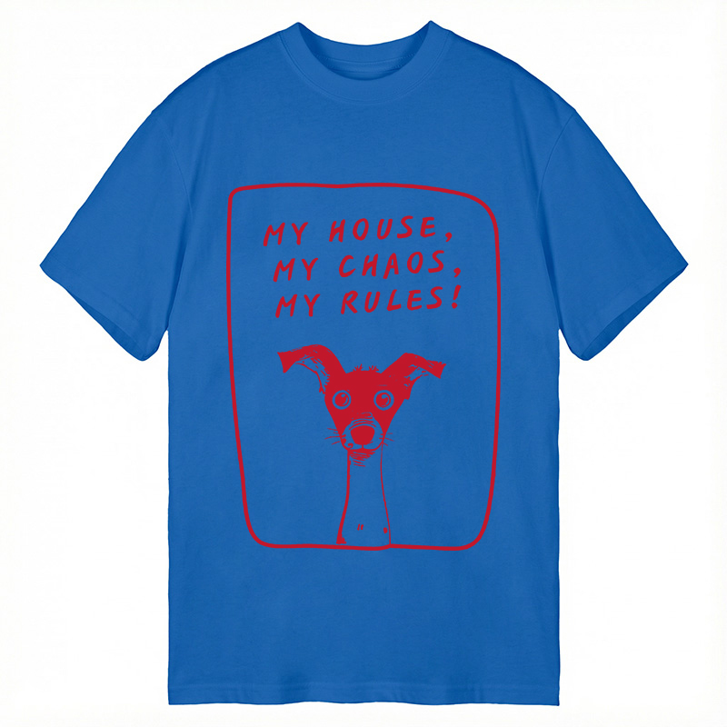 Modecanvas My Rules! Funny Dog DTG Printing Classic T-Shirt-modecanvas