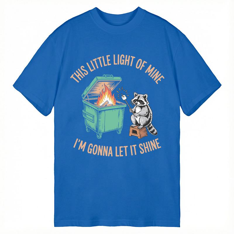 Modecanvas Funny Dumpster Fire Raccoon DTG Printing Classic T-Shirt-modecanvas