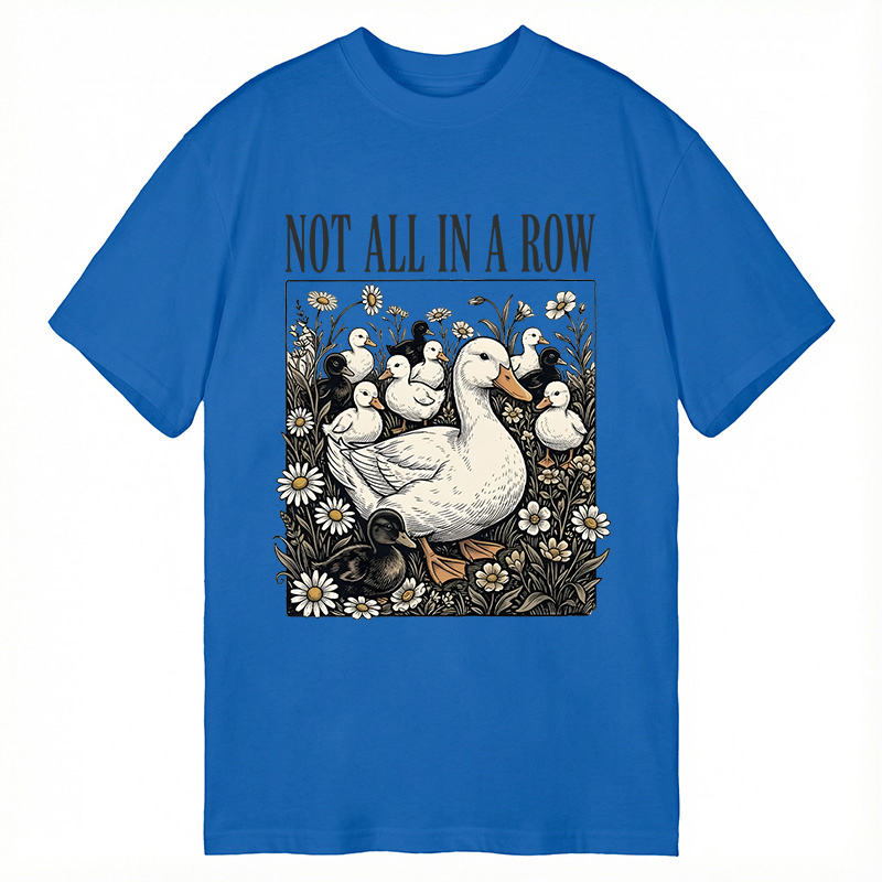 Modecanvas Funny Ducks Not in A Row DTG Printing Classic T-Shirt-modecanvas