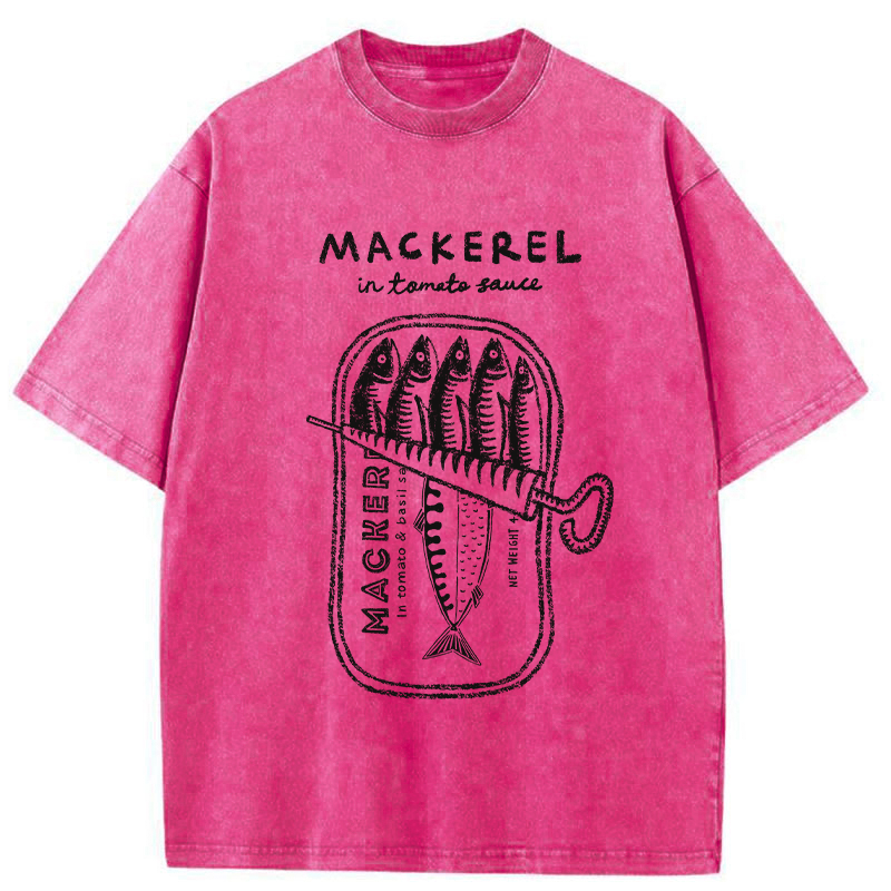 Modecanvas Mackerel In Tomato Sauce Washed T-Shirt