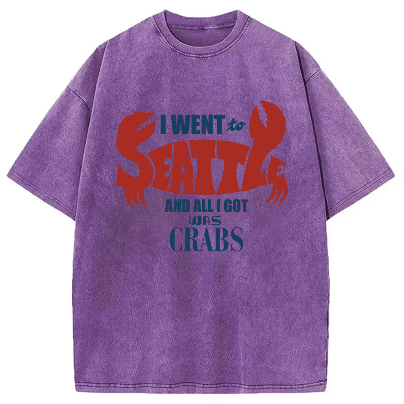 Modecanvas Seattle Crabs DTG Printing Washed T-Shirt
