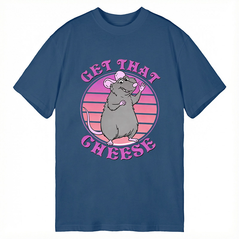 Modecanvas Get That Cheese Funny Rat DTG Printing Classic T-Shirt-modecanvas