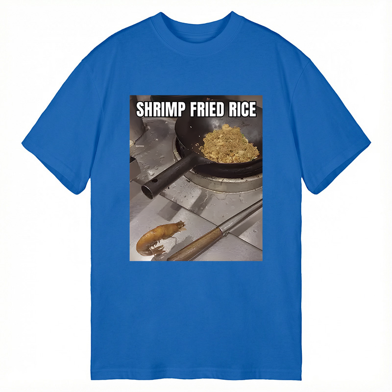 Modecanvas Shrimp Fried Rice Funny DTG Printing Classic T-Shirt-modecanvas