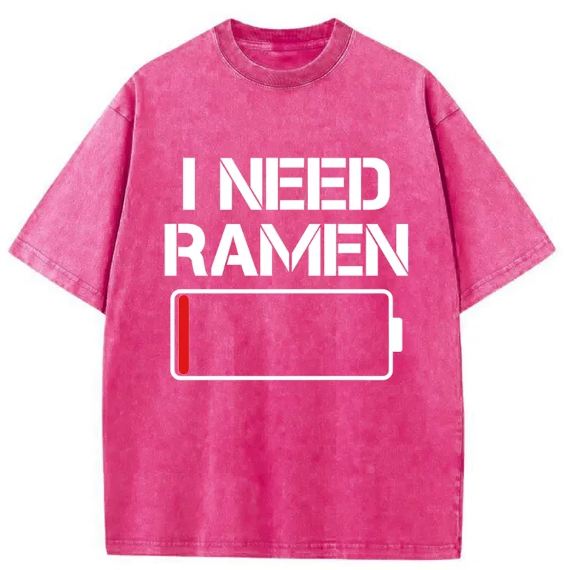 Modecanvas I Need Ramen Washed T-Shirt
