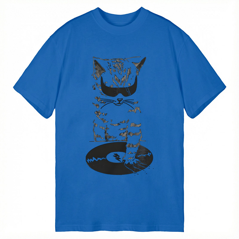 Modecanvas DJ Cat DTG Printing Classic T-Shirt-modecanvas