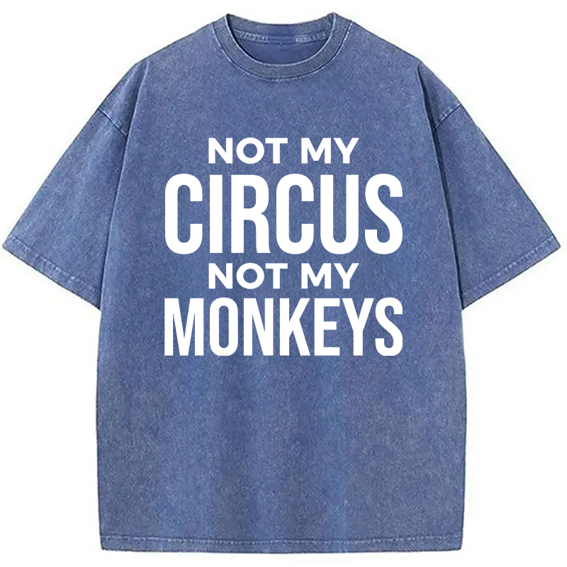 Modecanvas Not My Monkeys DTG Printing Washed T-Shirt