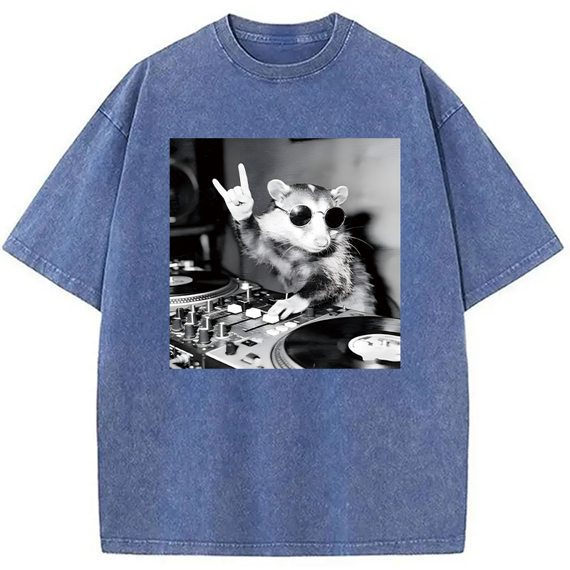 Modecanvas DJ Possum DTG Printing Washed T-Shirt