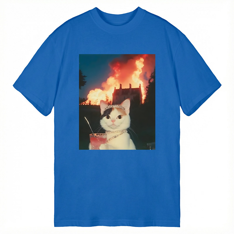 Modecanvas Chill Cat Meme DTG Printing Classic T-Shirt-modecanvas