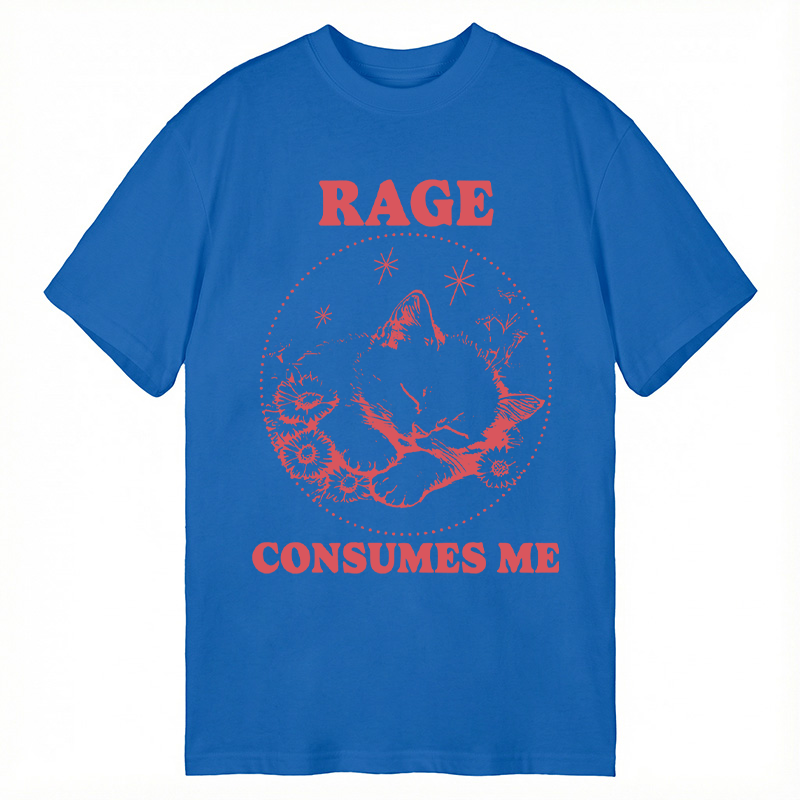 Modecanvas Rage Consumes Me Kitten DTG Printing Classic T-Shirt-modecanvas