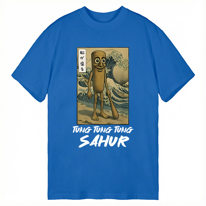Modecanvas Tung Tung Tung Sahur Funny Italian Brainrot Meme DTG Printing Classic T-Shirt-modecanvas