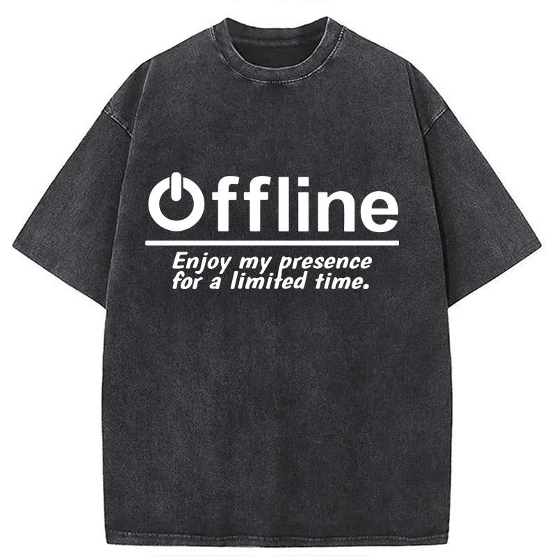 Modecanvas Offline Gamer DTG Printing Washed T-Shirt