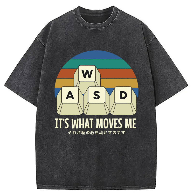 Modecanvas WASD PC Gamer DTG Printing Washed T-Shirt