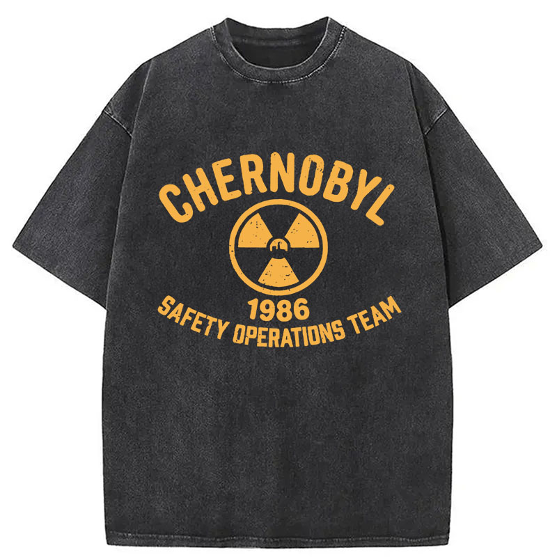 Modecanvas Chernobyl 1986 DTG Printing Washed T-Shirt