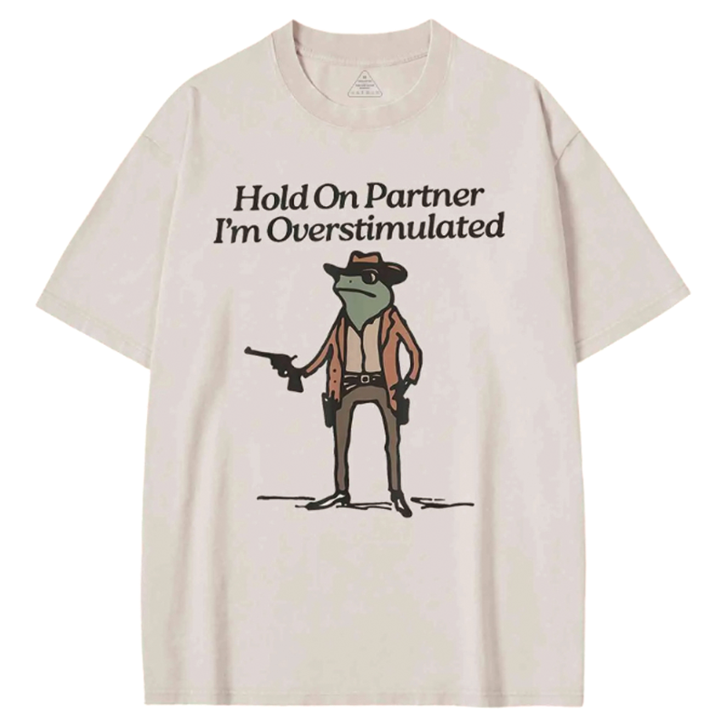Modecanvas Hold on Partner Washed T-shirt