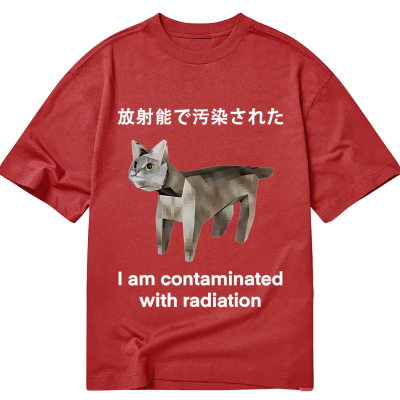 Modecanvas Cat Contaminated By Radiation DTG Printing Classic T-Shirt-modecanvas
