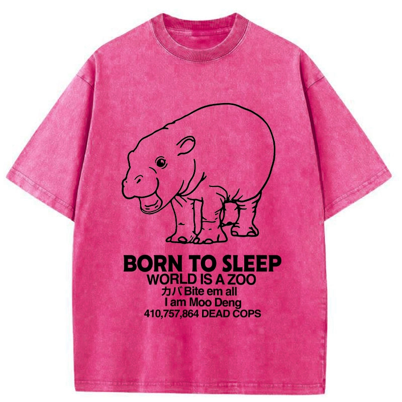 Modecanvas Born To Sleep Washed T-Shirt