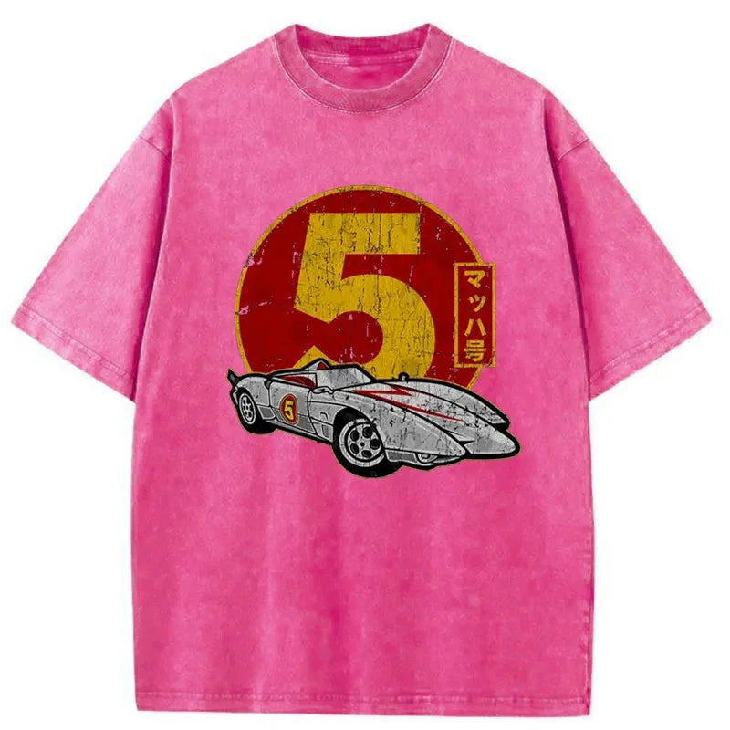 Modecanvas Speed Racer Japan Washed T-Shirt-modecanvas