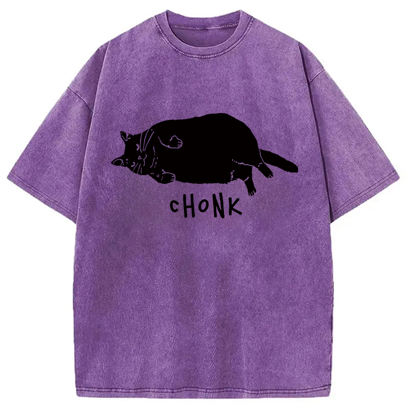 Modecanvas Chonk Cat Washed T-Shirt
