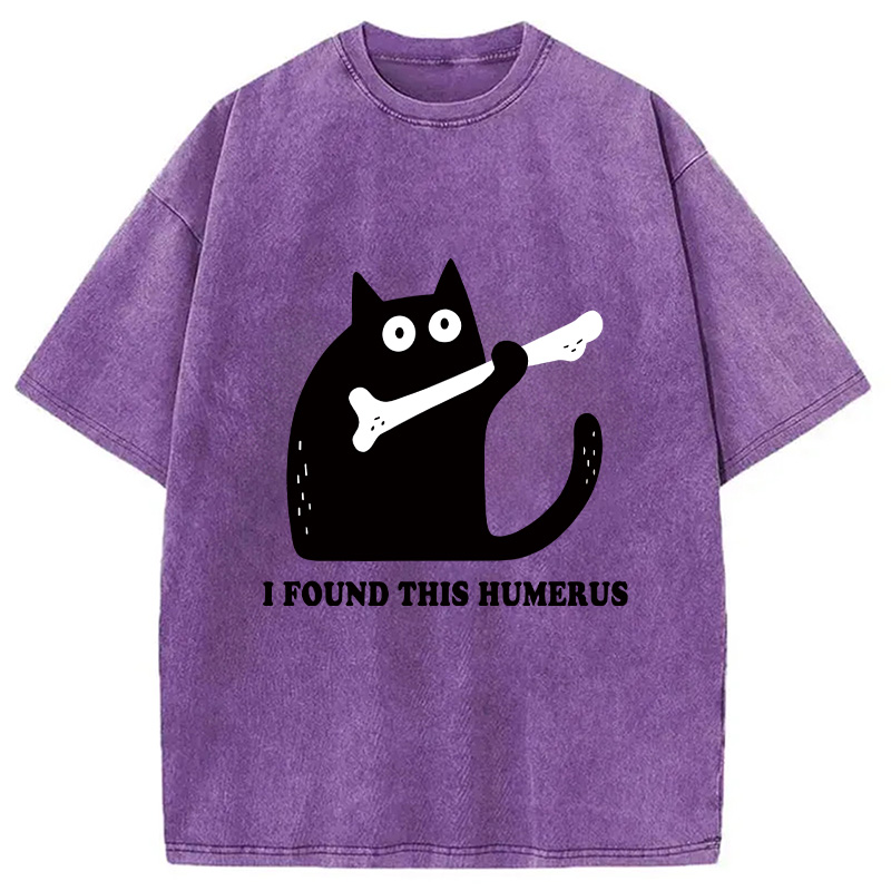 Modecanvas Cat Found This Humerus Washed T-Shirt