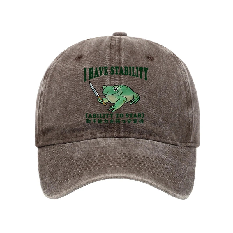 Modecanvas Mentally Stable Assassin Frog Washed Cap-modecanvas