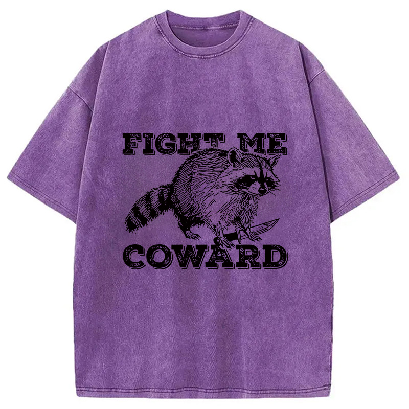 Modecanvas Raccoon With A Knife Washed T-Shirt