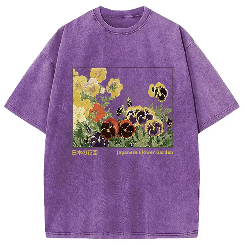 Modecanvas Beautiful Garden Washed T-Shirt