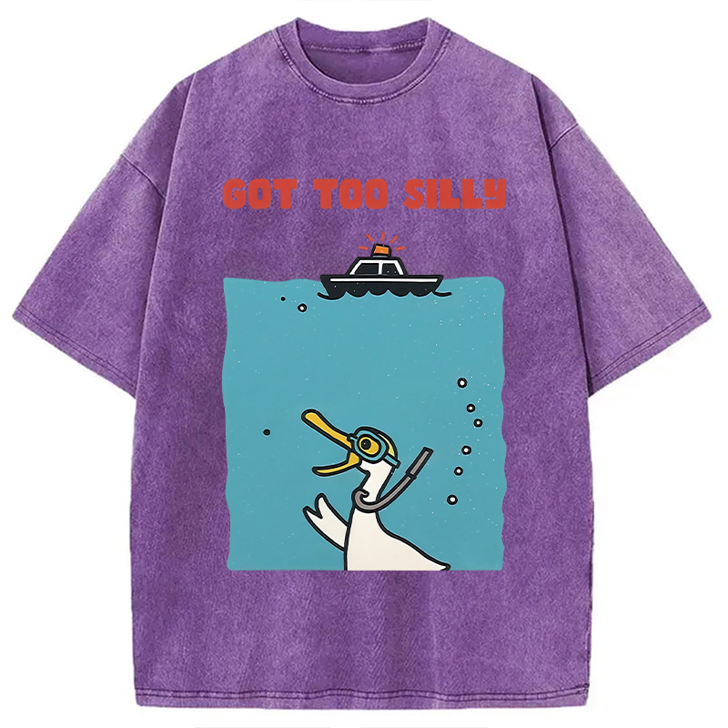 Modecanvas Diving Goose Washed T-Shirt