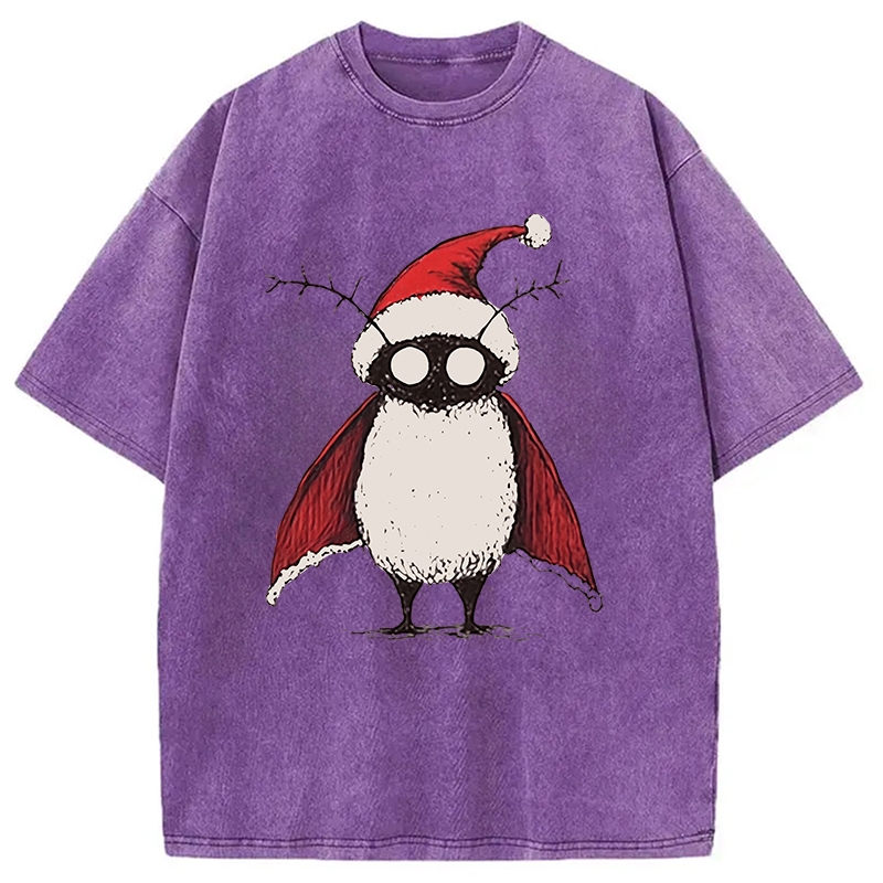 Modecanvas Mothman Christmas Washed T-Shirt