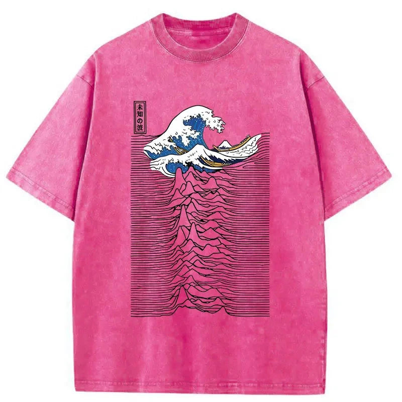 Modecanvas Music And Waves Washed T-Shirt