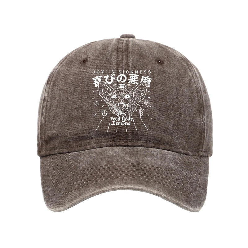 Modecanvas Joy Is Sickness Washed Cap-modecanvas
