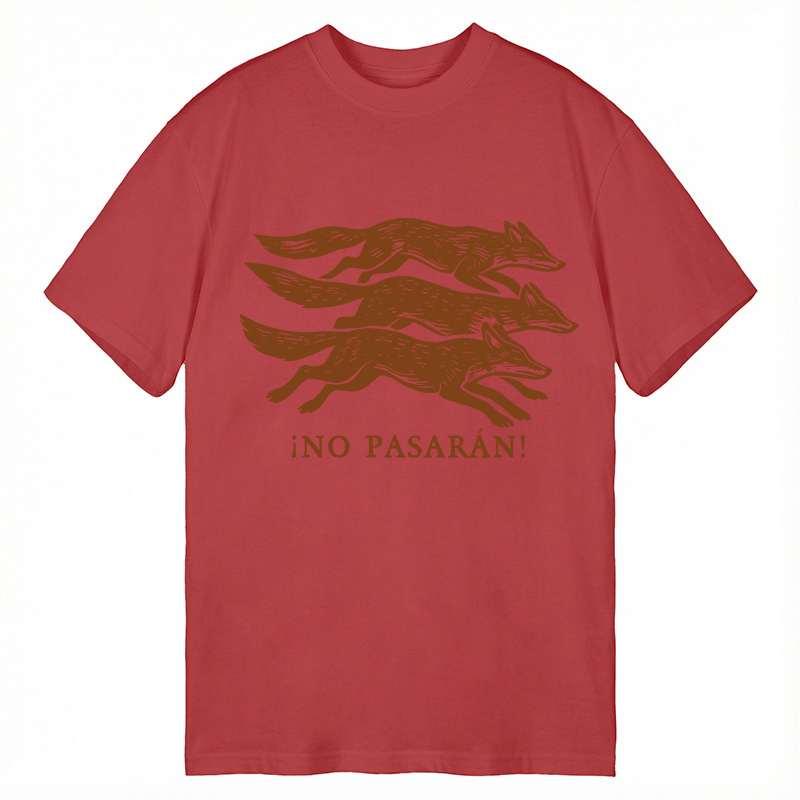 Modecanvas No Pasaran! Anti-Fascist Fox DTG Printing Classic T-Shirt