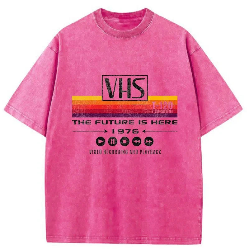 Modecanvas The Future Is Here Japanese Washed T-Shirt-modecanvas
