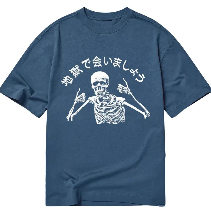 Modecanvas See You In Hell Japanese DTG Printing Classic T-Shirt-modecanvas