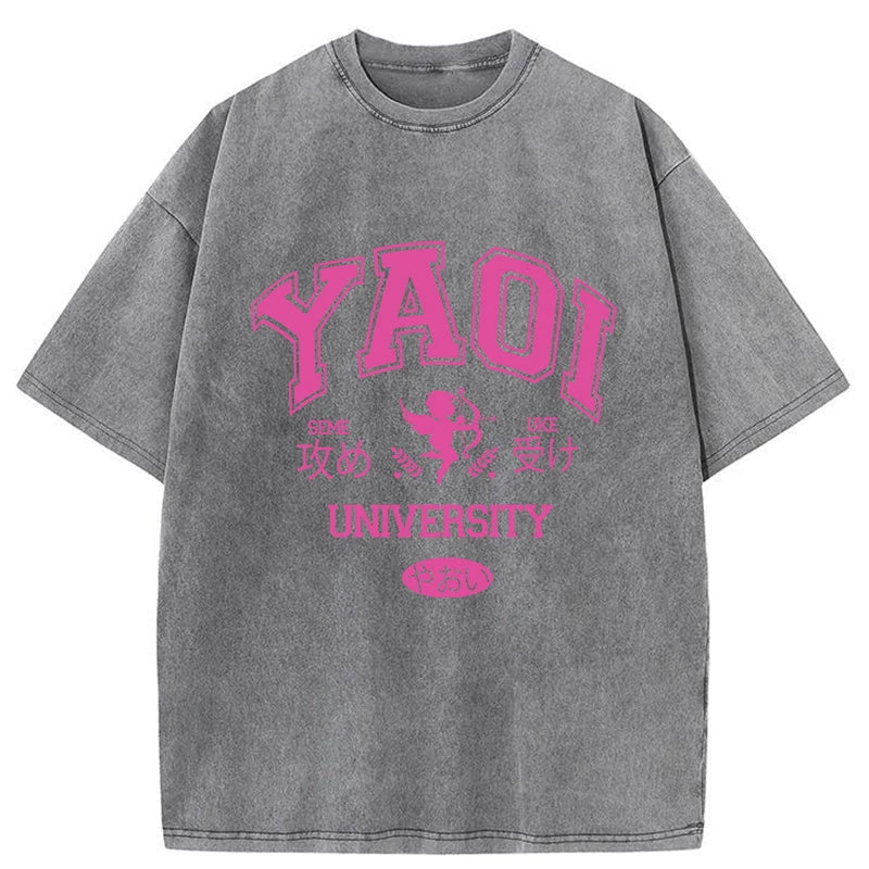 Modecanvas Yaoi University Washed T-Shirt