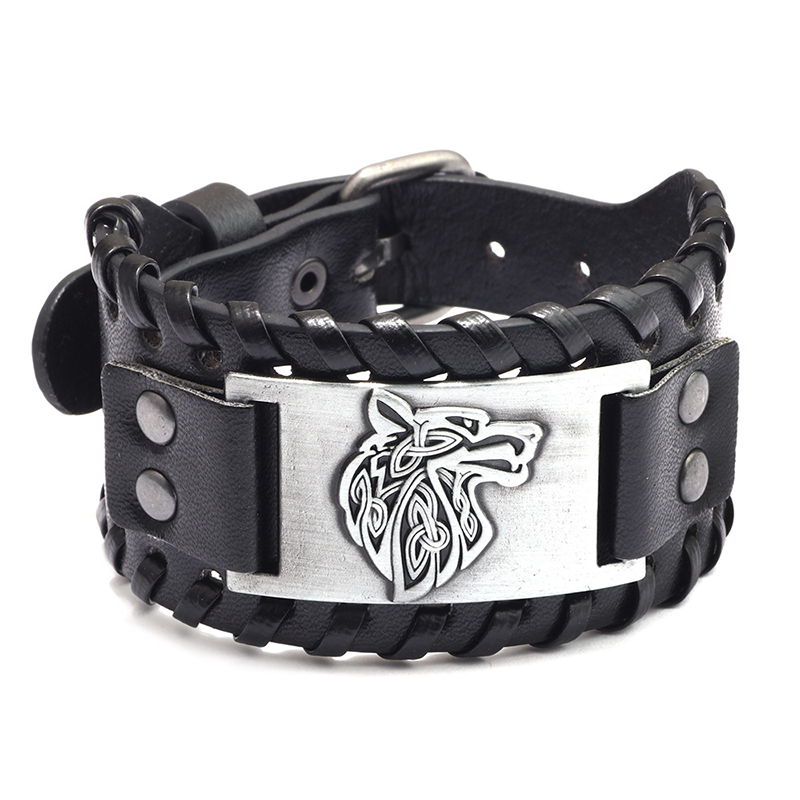 Modecanvas Wolf-Head Braided Bracelet-modecanvas