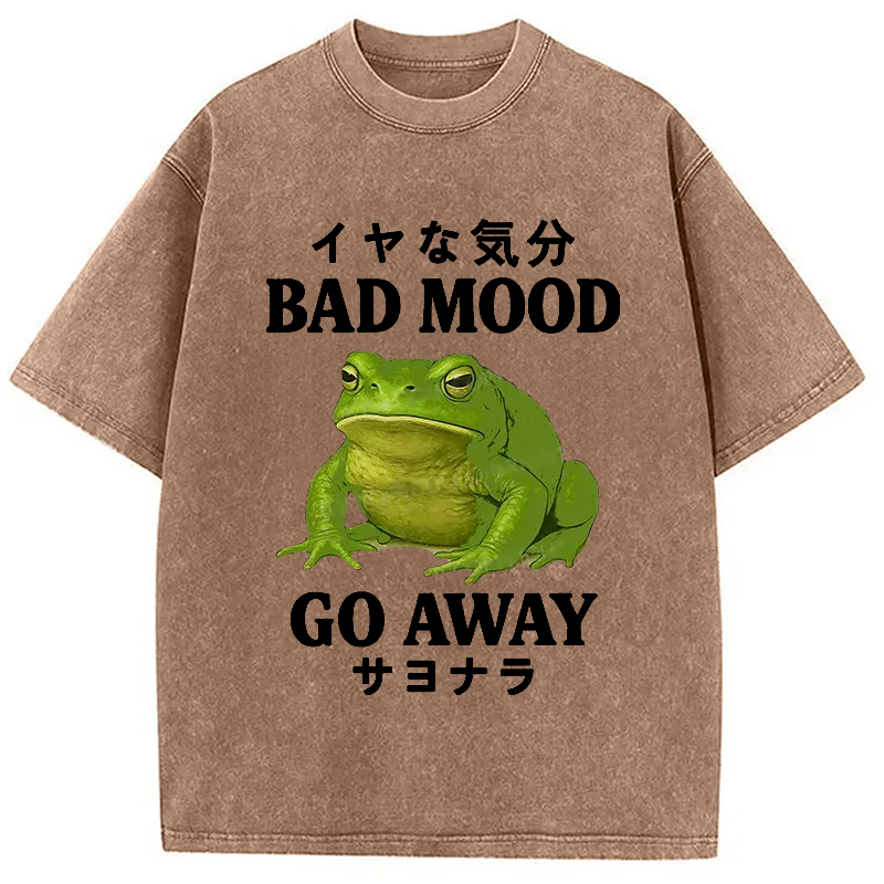 Modecanvas Goodbye To Bad Moods Washed T-Shirt